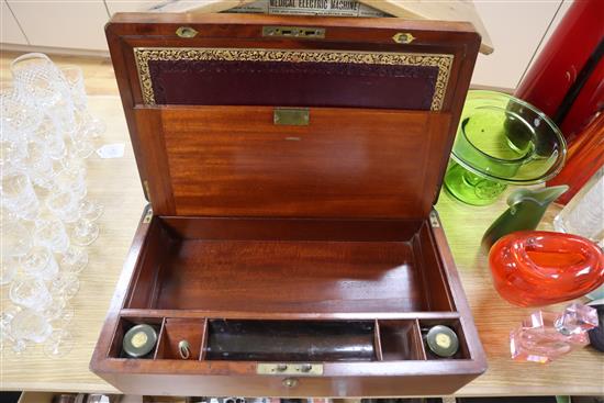 A Victorian mahogany writing slope